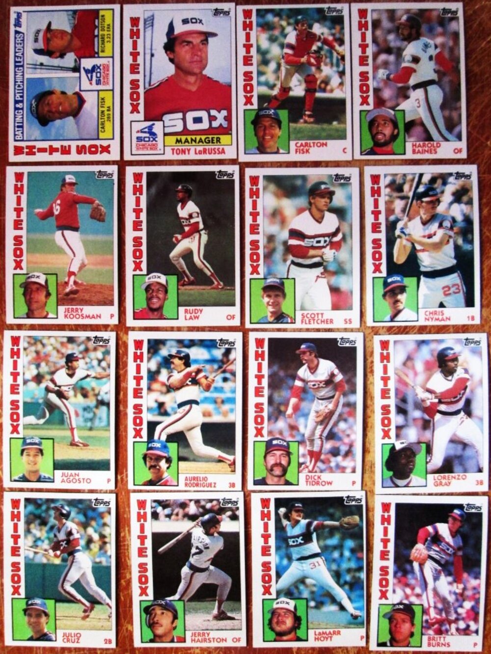 1984 Topps Chicago White Sox Team Set